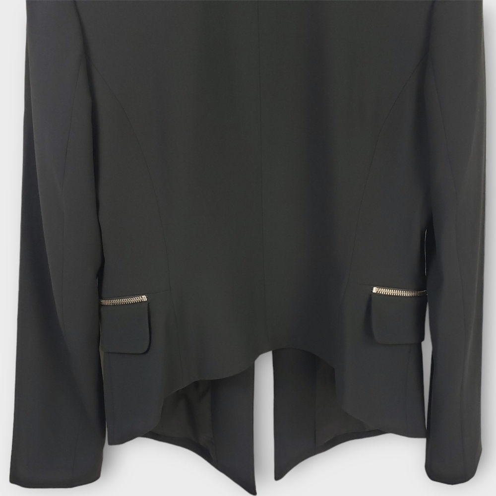 Trouve Black Collarless Cropped Back Blazer - Picture 7 of 12